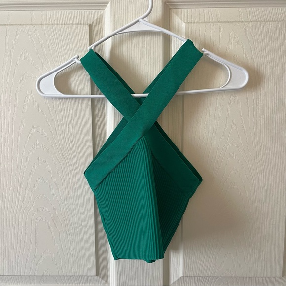 Sincerly Jules Tops - Sincerely Jules green crisscross top